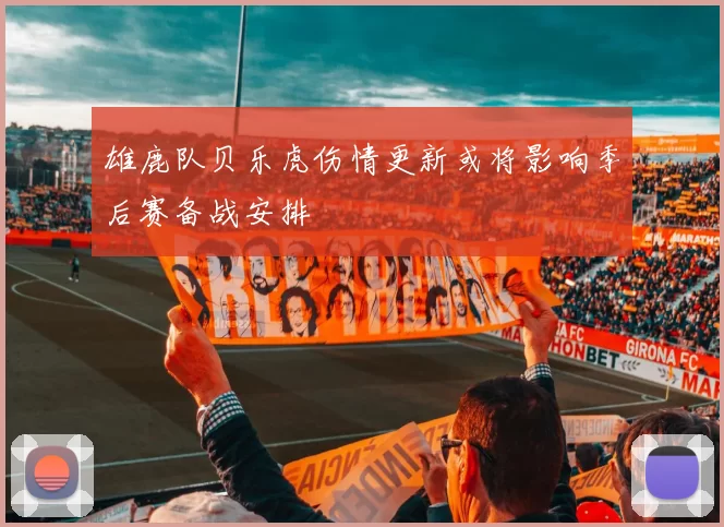 雄鹿队贝乐虎伤情更新或将影响季后赛备战安排